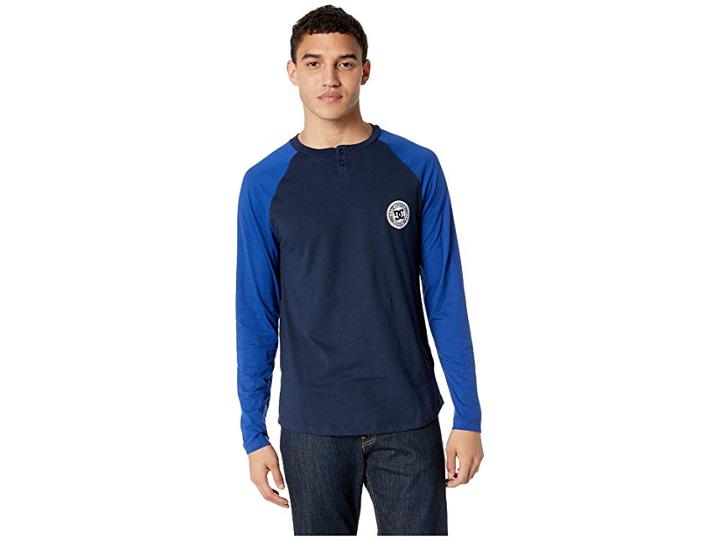 Dc Basic Long Sleeve 2 (black Iris) Men's Clothing