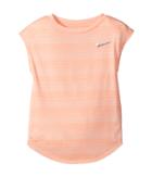 Nike Kids Stripe Heather Gradient Dri-fit Tee (toddler) (sunset Glow) Girl's T Shirt