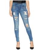 Bebe Heartbreaker Skinny In Flat Indigo (flat Indigo) Women's Jeans