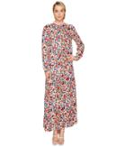 Love Moschino Ankle Length Floral Zip Neck Dress (light Multi Floral) Women's Dress