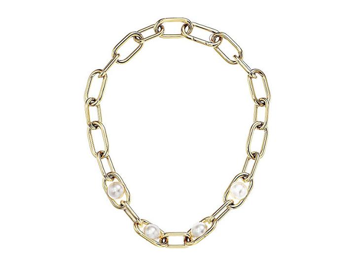 Michael Kors Pearl Link Collar Necklace (gold) Necklace