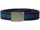 Adidas Golf 3-stripes Webbing Belt (noble Ink Heather/mystery Petrol) Men's Belts