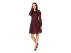 Michael Michael Kors Mesh Floral Lace Long Sleeved Dress (cordovan) Women's Dress
