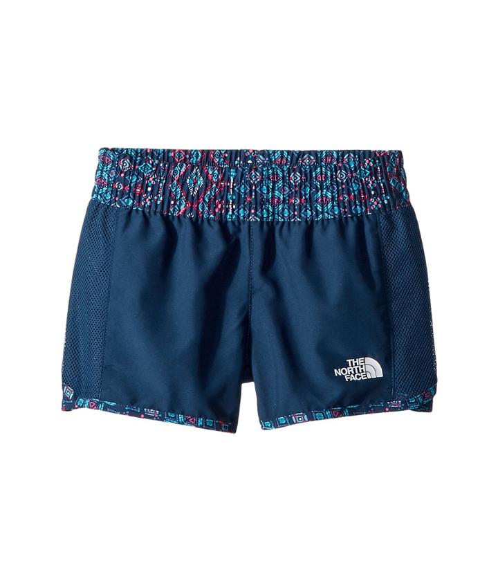 The North Face Kids Class V Water Shorts (little Kids/big Kids) (blue Wing Teal Medallion Print/tnf White) Girl's Shorts