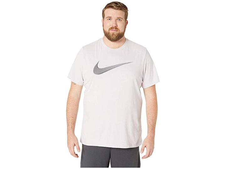 Nike Big Tall Dry Tee Dri-fit Cotton 2 Year Swoosh (pink Foam/pale Pink/black) Men's T Shirt