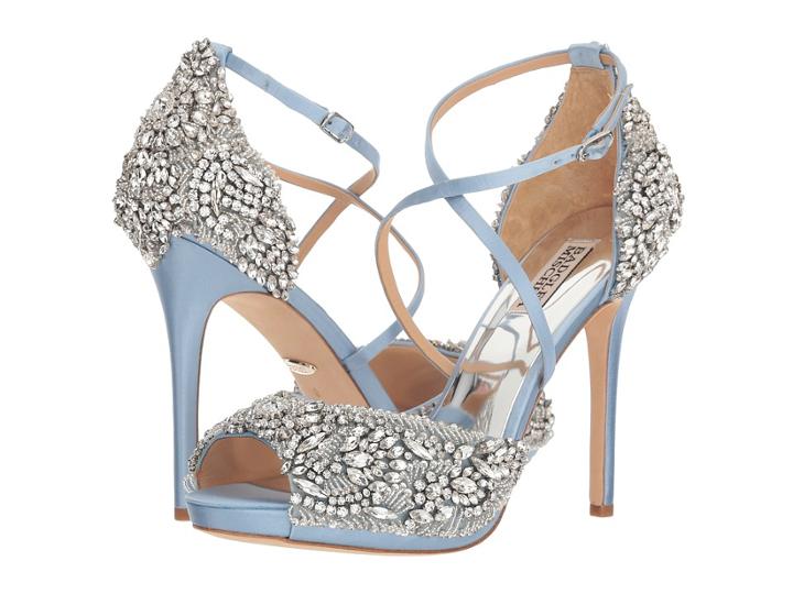 Badgley Mischka Hyper (light Blue Satin) High Heels