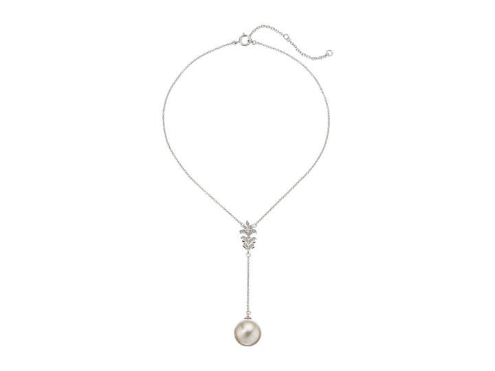 Nina Erica Necklace (rhodium/ivory Pearl/white) Necklace
