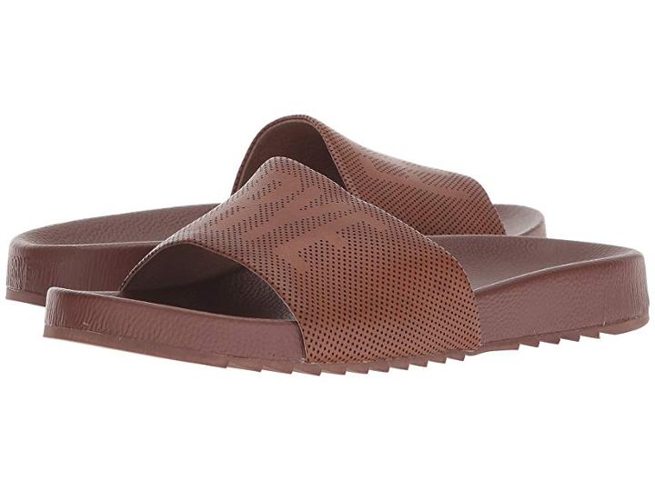 Frye Lola Perf Logo Slide (cognac) Women's Sandals