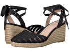 Adrianna Papell Penny (nero Floreat Net) Women's Wedge Shoes