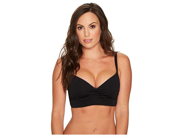 Seafolly Quilted Dd Cup Bra (black) Women's Swimwear