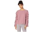 1.state Long Sleeve Slit Ruffle Sleeve Blouse (rosy Crush) Women's Blouse