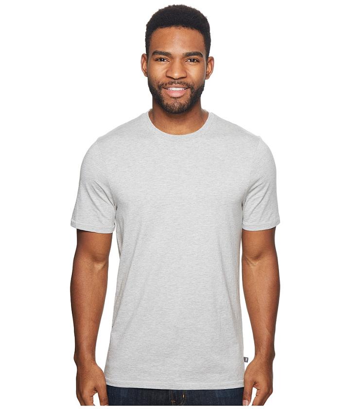 Toad&co Tempo Short Sleeve Slim Crew (heather Grey) Men's Clothing