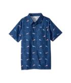 Columbia Kids Trollers Best Short Sleeve Shirt (little Kids/big Kids) (collegiate Navy Fishy Print) Boy's Short Sleeve Button Up