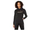 Puma Elevate Essential Logo Hoodie (puma Black/metallic Ash) Women's Sweater