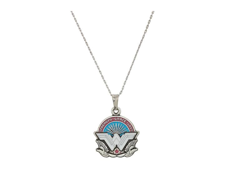 Alex And Ani Wonder Woman Strength Grace Love 32 Necklace (rafaelian Silver) Necklace