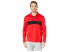 Calvin Klein Long Sleeve Color Blocked Rugby Polo (deep Scarlet) Men's Clothing