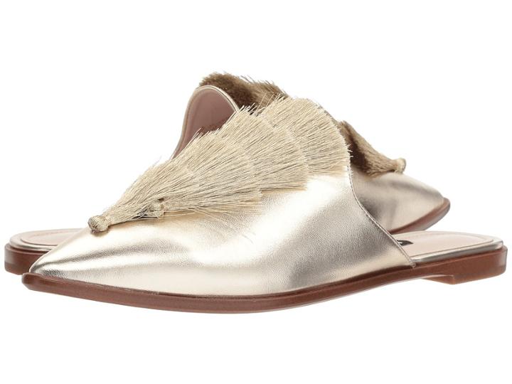 Nine West Ollial Mule (light Gold Synthetic) Women's Shoes