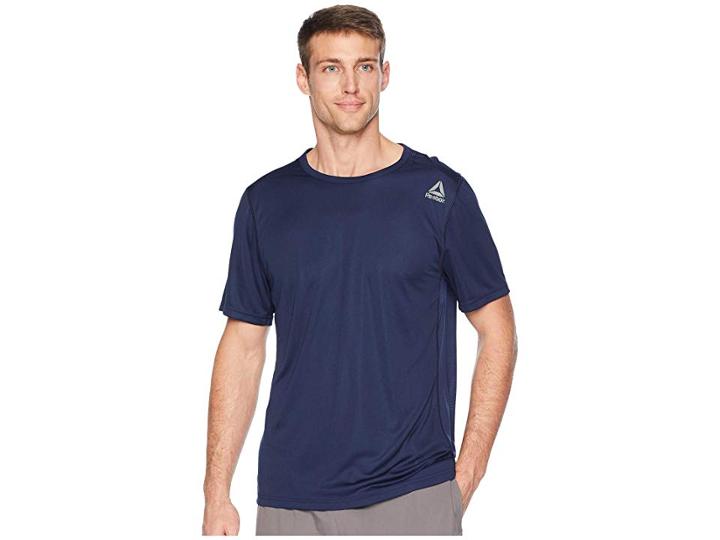 Reebok Speedwick Tech Short Sleeve Tee (collegiate Navy) Men's Workout