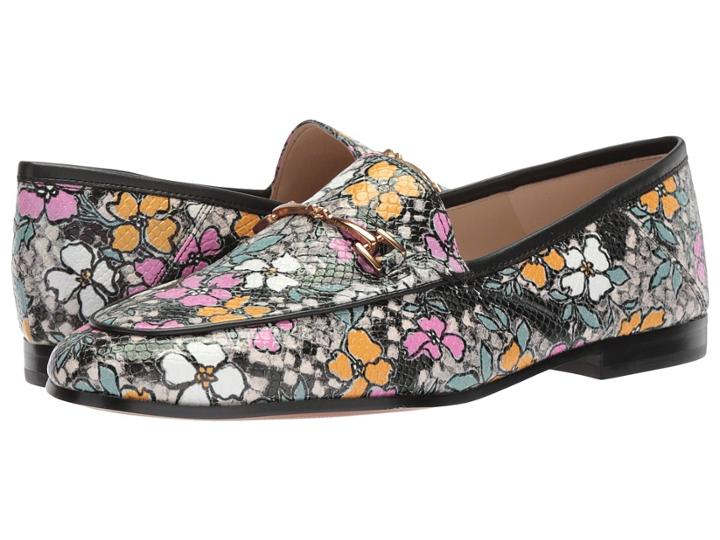 Sam Edelman Loraine (bright Multi/black Retro Floral Print Snake/nappa) Women's Dress Sandals
