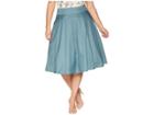 Unique Vintage Plus Size High-waist Vivien Swing Skirt (sage) Women's Skirt