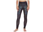 The North Face Contoured Tech High-rise Tights (tnf Black/bristol Blue Lattice Print) Women's Casual Pants