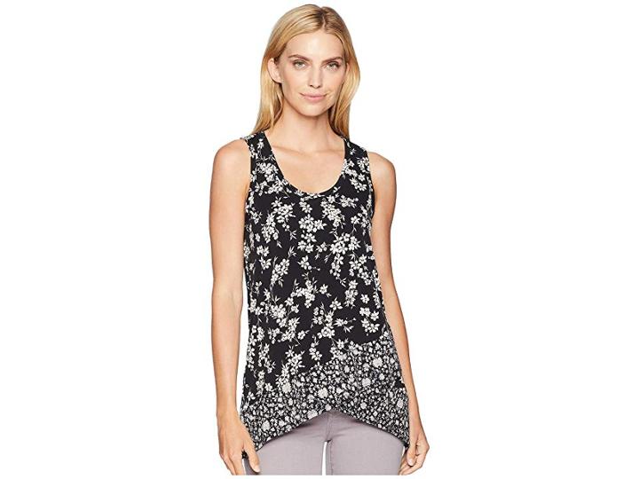 Karen Kane Contrast Print Tank (floral) Women's Sleeveless