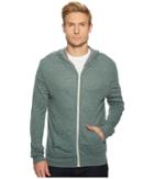 Alternative Eco Jersey Zip Hoodie (jade Sea Overdye Grey/eco Gey) Men's Sweatshirt