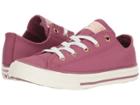Converse Kids Chuck Taylor All Star Fashion Leather Ox (little Kid/big Kid) (vintage Wine/egret/rose Gold) Girls Shoes