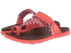 Merrell Around Town Sunvue Thong Woven (hot Coral) Women's Shoes