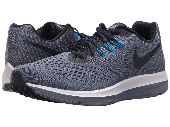 Nike Zoom Winflo 4 (diffused Blue/obsidian/dark Sky Blue) Men's Running Shoes