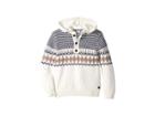 Janie And Jack Hooded Sweatshirt (toddler/little Kids/big Kids) (white/brown Fair Isle) Boy's Sweatshirt