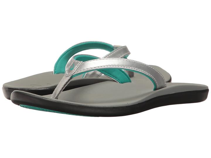 Olukai Kids Ho'opio (toddler/little Kid/big Kid) (silver/pale Grey) Girls Shoes