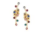 Rebecca Minkoff Bubble Stone Ear Climber Earrings (gold/bright Multi) Earring