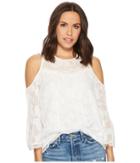 Lucky Brand Cold Shoulder Top (lucky White) Women's Long Sleeve Pullover