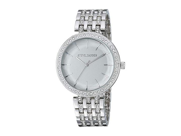 Steve Madden Floral Dial Ladies Alloy Band Watch Smw175 (blush) Watches
