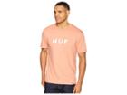 Huf Essentials Og Logo Short Sleeve Tee (coral Haze) Men's T Shirt