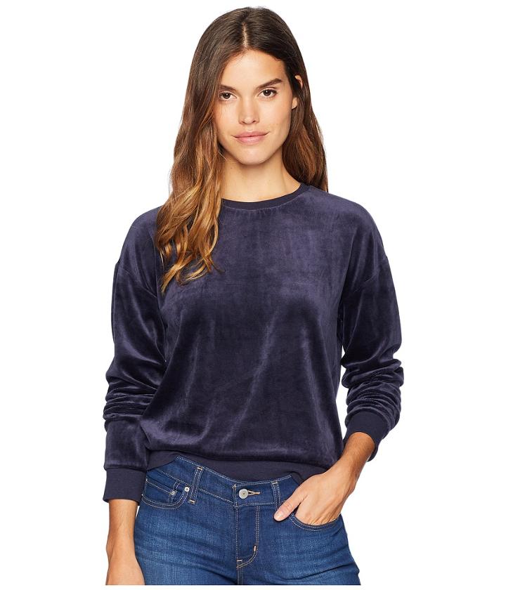 Juicy Couture Track Lightweight Velour Paradise Cove Pullover (regal) Women's Clothing