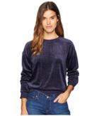 Juicy Couture Track Lightweight Velour Paradise Cove Pullover (regal) Women's Clothing