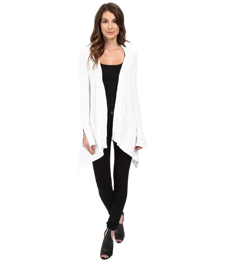 Lamade Dani Hooded Cardi (white) Women's Sweater