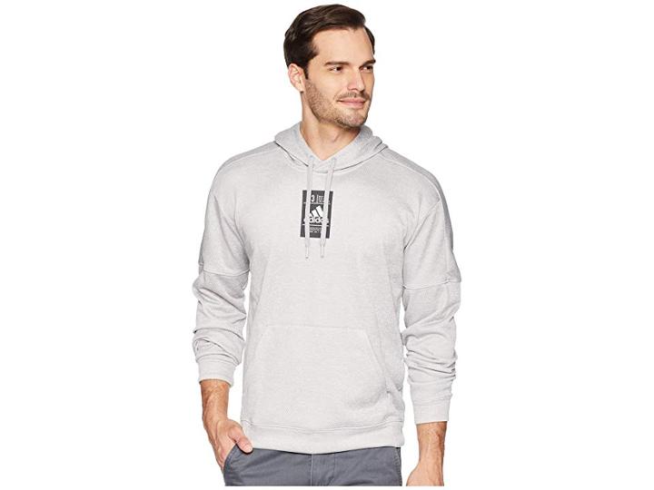 Adidas Team Issue Patch Hoodie (medium Grey Heather Melange) Men's Sweatshirt