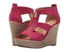 Michael Michael Kors Damita Wedge (ultra Pink Sport Suede) Women's Wedge Shoes