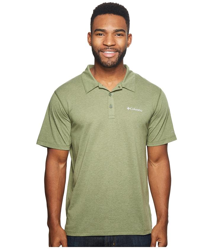 Columbia Silver Ridge Zerotm Polo (mosstone Heather) Men's Short Sleeve Pullover