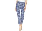 Lisette L Montreal Adana Print Jacquard Ankle Pants (marine Blue) Women's Casual Pants