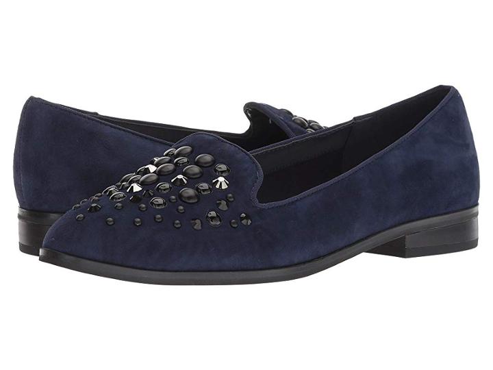 Anne Klein Della (navy/navy Suede) Women's Shoes