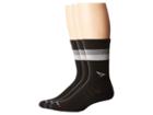 Drymax Sport Run Lite-mesh Crew 3-pack (black/anthracite/gray Stripes) Crew Cut Socks Shoes