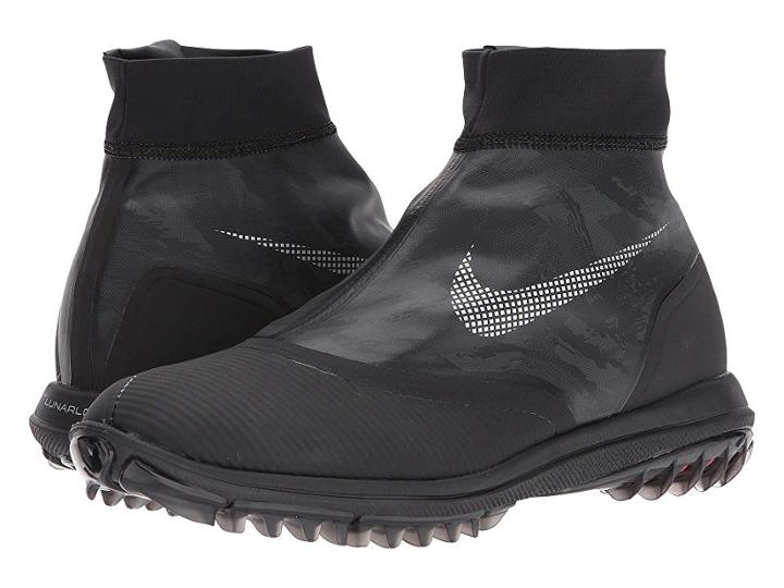 Nike Golf Lunar Vaporstorm (black/reflect Silver/solar Red) Men's Golf Shoes