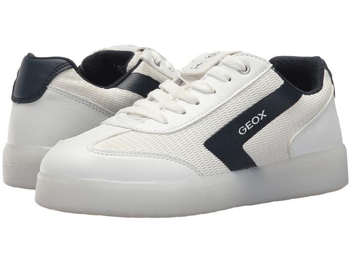 Geox Kids Kommodorba 4 (big Kid) (white/navy) Boy's Shoes