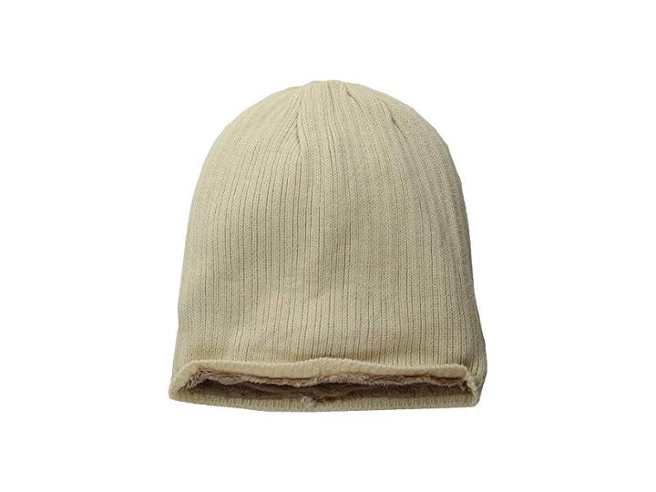 Hat Attack Rib Knit Cozy Beanie (oat) Beanies