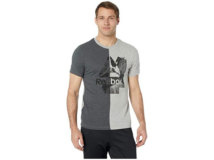 Reebok Elevated Elements Brand Tee (medium Grey Heather) Men's T Shirt