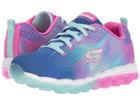Skechers Kids Skech Air 80137l (little Kid/big Kid) (blue/hot Pink) Girl's Shoes